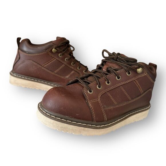 Brahma 2560158 Kyle II Classic Brown Leather Lace-Up work Boots Shoes Men's 7.5 - Picture 3 of 16